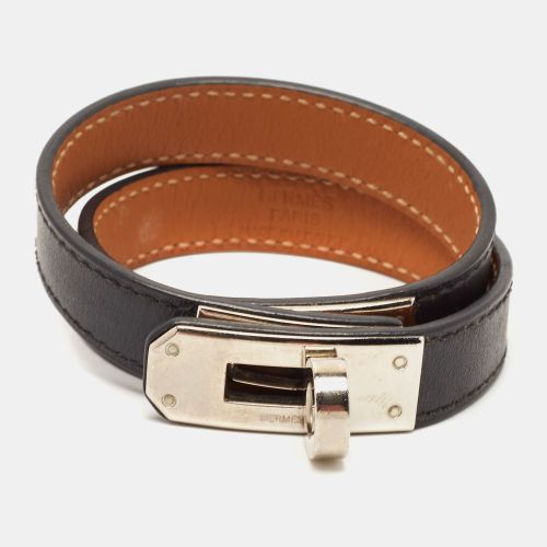 Hermès Kelly Double Tour Leather Palladium Plated Bracelet - Hermes - Modalova