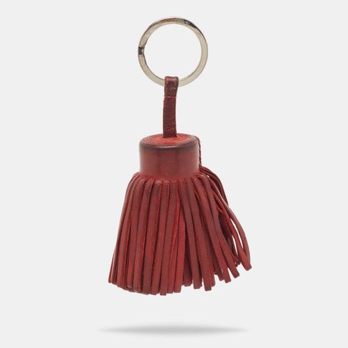 Ruby Lambskin Leather Carmen Tassel Keychain - Hermes - Modalova