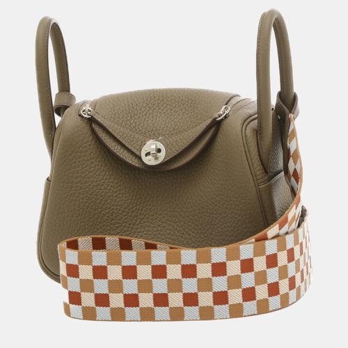 Maxi Quadrille Taurillon Clemence Etoupe Lindy Bag - Hermes - Modalova