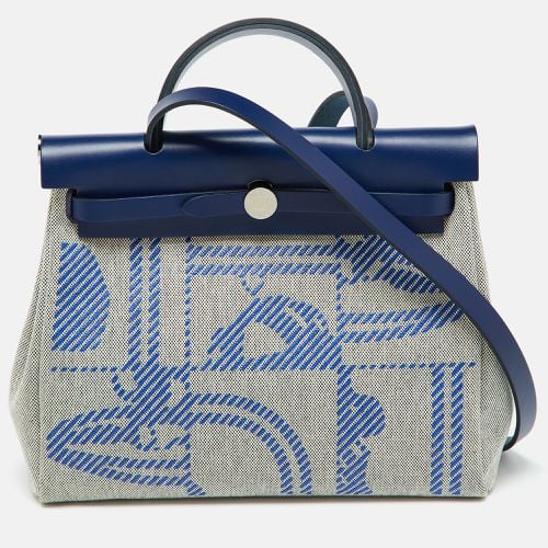 Bleu France/Ecru Vache Hunter and Toile H Brides de Gala Herbag Zip 31 Bag - Hermes - Modalova