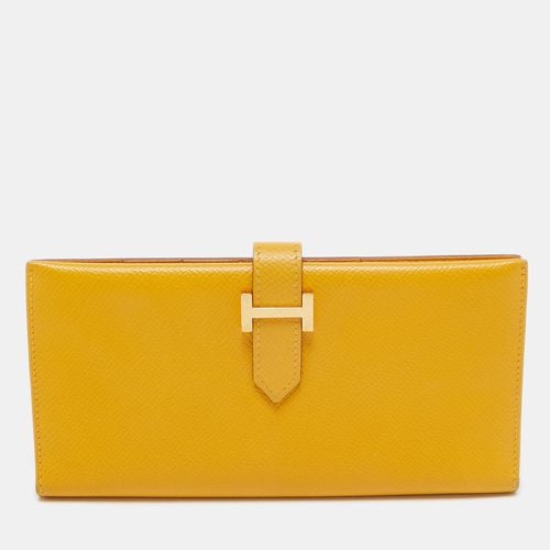 Jaune Epsom Leather Bearn Gusset Wallet - Hermes - Modalova