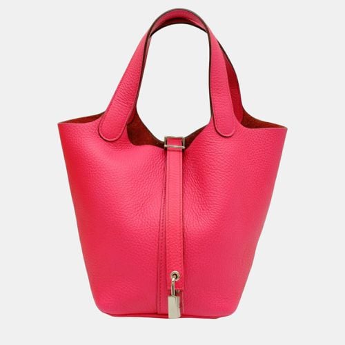 Taurillon Clece Leather Rose Extreme Picotin Lock PM Handbag - Hermes - Modalova