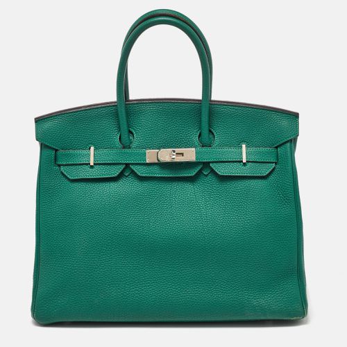 Malachite Taurillon Togo Leather Palladium Finish Birkin 35 Bag - Hermes - Modalova