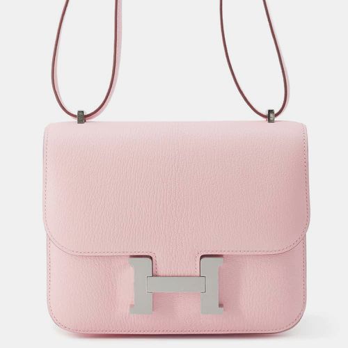 Rose Sakura Chevre Myzore Goatskin Constance Miroir Bag Size Mini - Hermes - Modalova