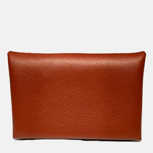 Leather Calvi Leather Card Holder - Hermes - Modalova