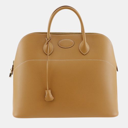 Camel Leather Bolide 45 Boston Bag - Hermes - Modalova