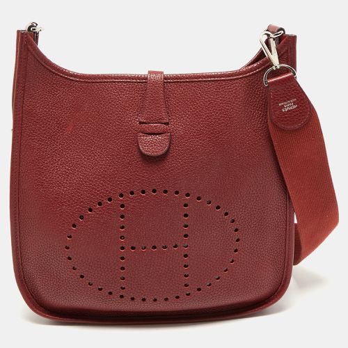 Rouge Casaque Taurillon Clemence Leather Evelyne III PM Bag - Hermes - Modalova