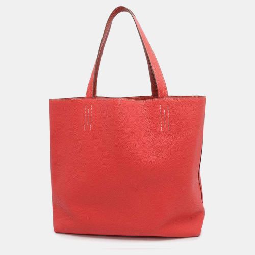 Rose Jaipur/Sanguine Taurillon Clemence Double Sense 45 Tote Bag - Hermes - Modalova