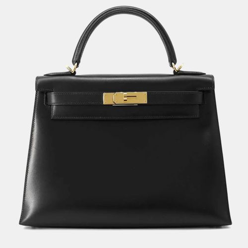 Calf Leather Box Kelly 28 Top Handle Bag - Hermes - Modalova