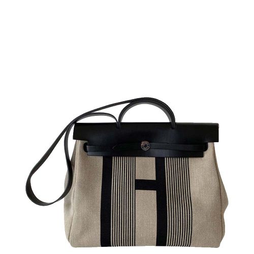 Black Canvas Herbag Zip 39 Tote Bag - Hermes - Modalova