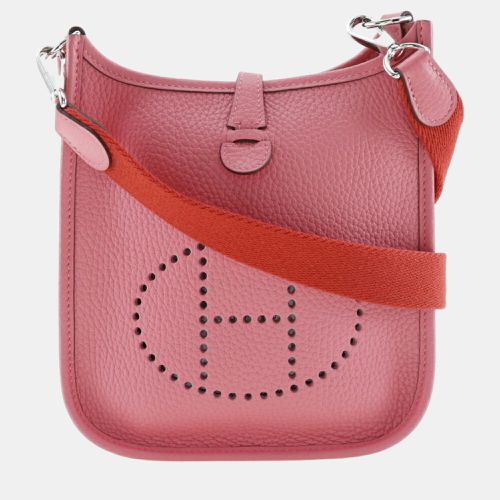 Evelyne TPM Shoulder Bag Amazon Taurillon Clemence Rose Azalea Made in France 2020 /Red Y Crossbody Snap Button EvelyneTPM Women's - Hermes - Modalova