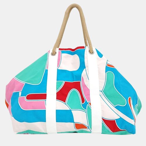 Multicolour Printed Canvas Large Drapeaux Au Vent Bag - Hermes - Modalova