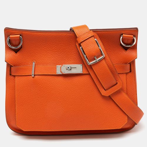 Jaune Taurillon Clemence Leather Palladium Finish Jypsiere 34 Bag - Hermes - Modalova