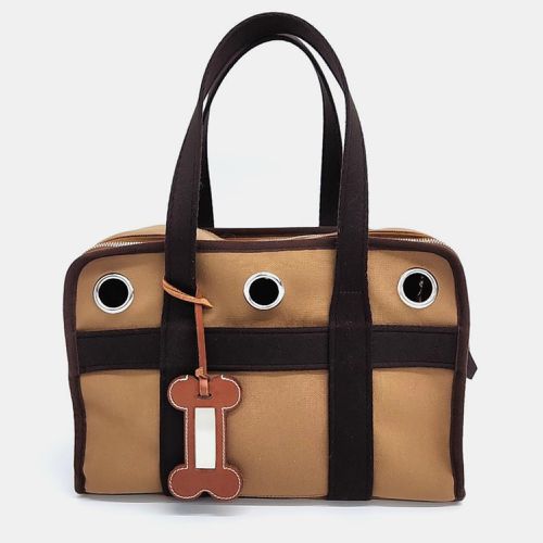 Beige/ Canvas Pet Carrying Bag - Hermes - Modalova