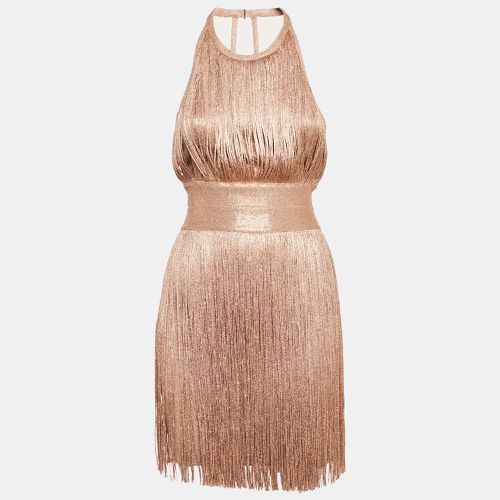 Lurex Jersey Fringed Mini Dress XS - Herve Leger - Modalova