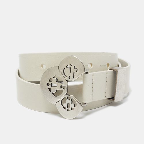 Off Leather Lasercut Buckle Belt 80CM - Isabel Marant - Modalova