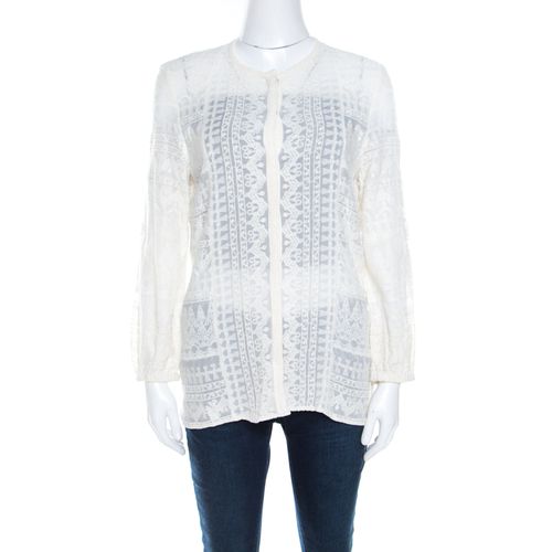 Off Embroidered Voile Long Sleeve Shirt M - Isabel Marant - Modalova