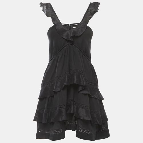 Cotton Blend Tiered Strappy Mini Dress L - Isabel Marant - Modalova