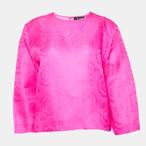 Fuchsia Floral Silk Jacquard Blouse M - Isabel Marant - Modalova