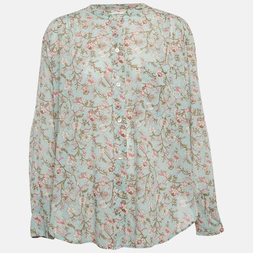 Floral Print Cotton Band Collar Shirt M - Isabel Marant Etoile - Modalova