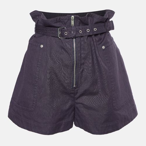 Dark Cotton Linen Parana Shorts S - Isabel Marant Etoile - Modalova