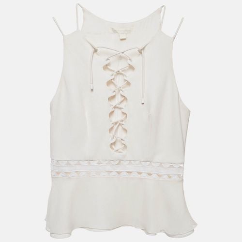 Lace-up Crepe Flounce Top S - Jonathan Simkhai - Modalova