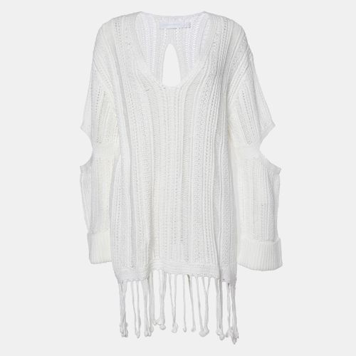 Chunky Knit Rayna Cut-Out Poncho M - Jonathan Simkhai - Modalova