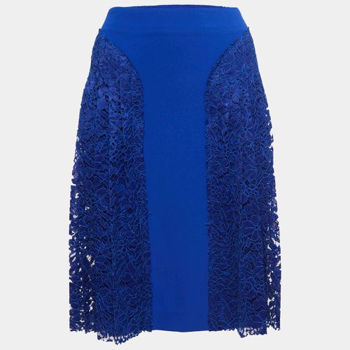 Crepe & Lace Trim Pleated Short Skirt L - Joseph - Modalova