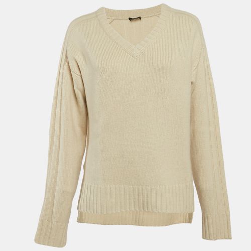 Ivory Cashmere Knit V-Neck Sweater L - Joseph - Modalova