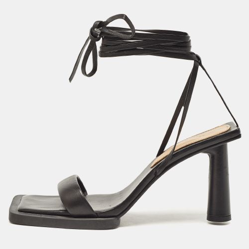 Leather Ankle Wrap Sandals Size 37 - Jacquemus - Modalova