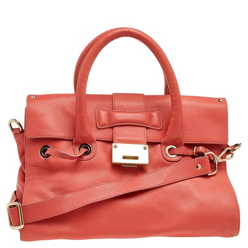 Coral Leather Rosalie Satchel - Jimmy Choo - Modalova