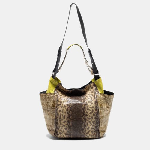 Green Karung and Watersnake Anna Shoulder Bag - Jimmy Choo - Modalova