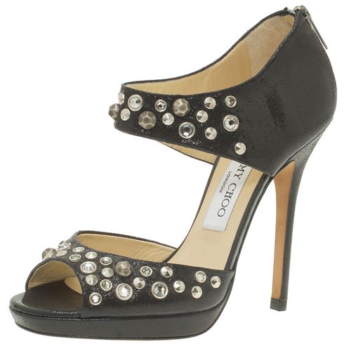 Studded Leather Bonnie Back Zip Platform Sandals Size 36.5 - Jimmy Choo - Modalova