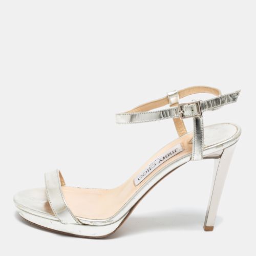 Metallic Leather Minny Ankle Strap Sandals Size 37 - Jimmy Choo - Modalova