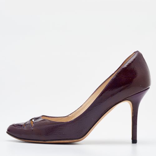 Pruple Leather Cut Out Pumps Size 37 - Jimmy Choo - Modalova