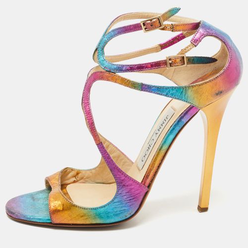 Python Embossed Leather Lance Sandals Size 37 - Jimmy Choo - Modalova