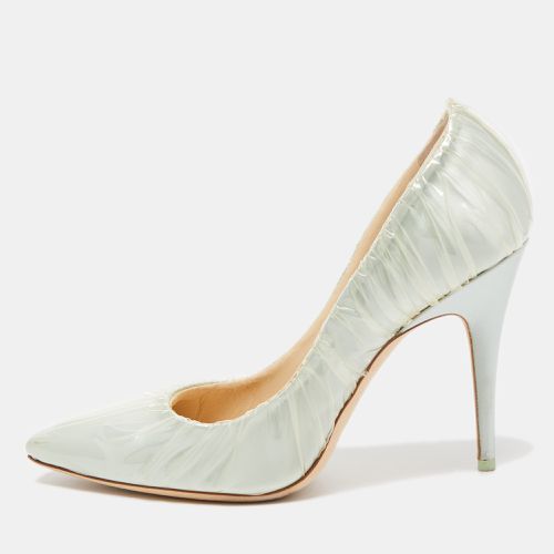 X Off-White Light Satin and Pleated PVC Anne Pumps Size 41 - Jimmy Choo - Modalova