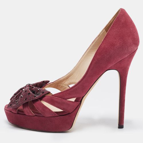 Plum Suede Taja Platform Pumps Size 36 - Jimmy Choo - Modalova