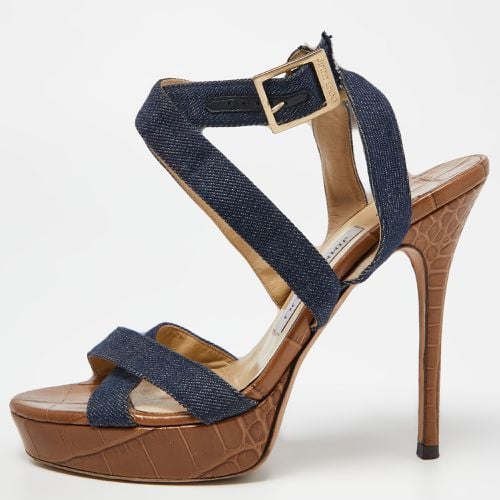 Denim Vamp Platform Sandals Size 38 - Jimmy Choo - Modalova