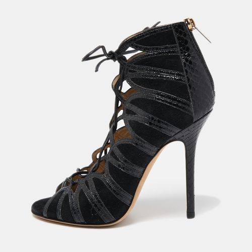 Python and Suede Lace Up Pumps 37 - Jimmy Choo - Modalova