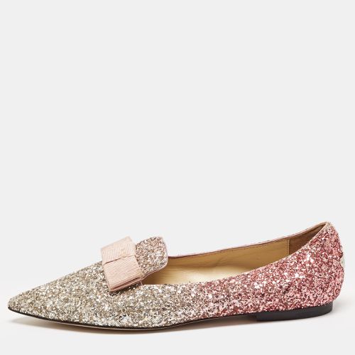 Multicolor Glitter Galan Smoking Slipper Size 38 - Jimmy Choo - Modalova