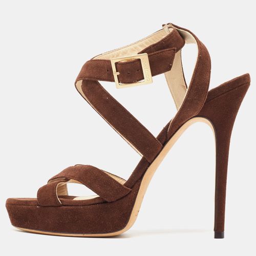 Suede Lottie Strappy Platform Sandals Size 38 - Jimmy Choo - Modalova