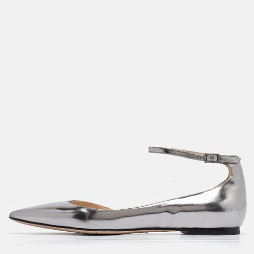 Grey Leather Lucy Ankle Strap Flats Size 37 - Jimmy Choo - Modalova