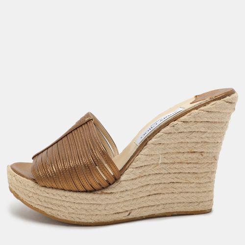 Leather Wedge Espadrille Silde Sandals Size 40.5 - Jimmy Choo - Modalova