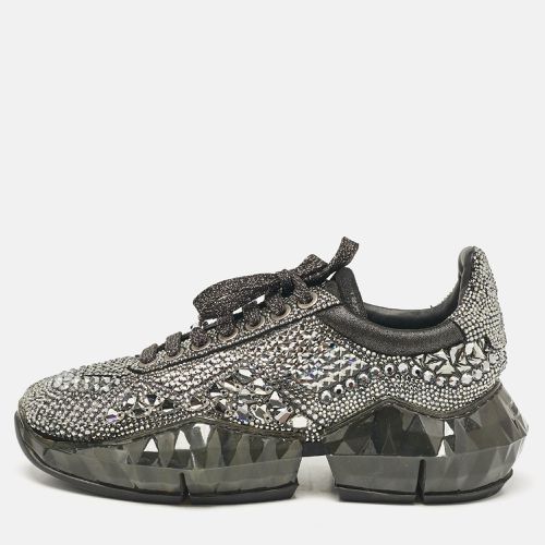 Metallic Suede Embellished Diamond Sneakers Size 39 - Jimmy Choo - Modalova