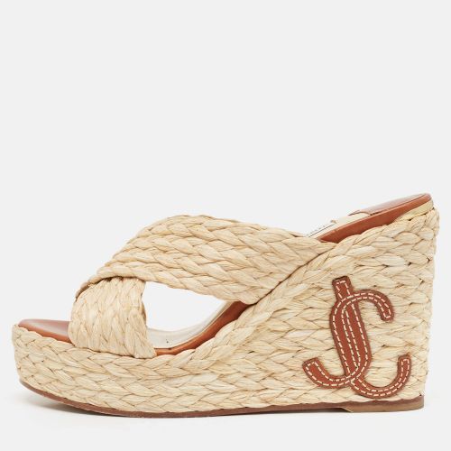 Raffia Dovina Wedge Sandals Size 36 - Jimmy Choo - Modalova