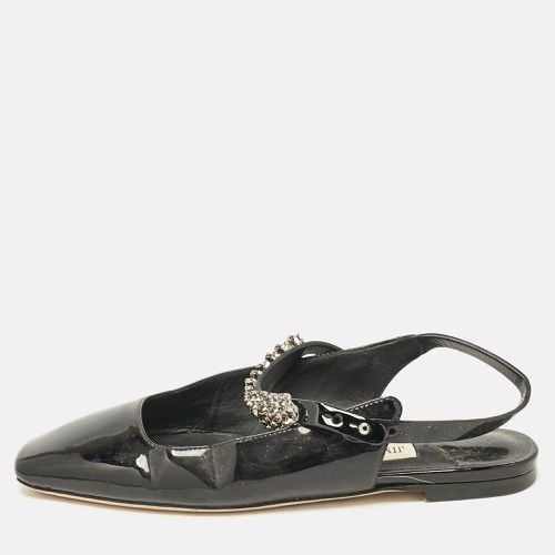 Patent Crystal Embellished Slingback Flat Sandals Size 35 - Jimmy Choo - Modalova