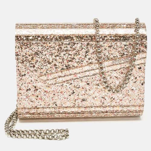 Rose Gold Shimmer Acrylic and Leather Candy Clutch Bag - Jimmy Choo - Modalova