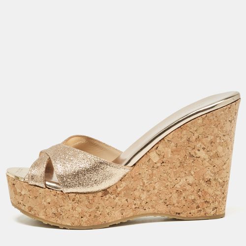 Glitter Perfume Cork Wedge Sandals Size 36 - Jimmy Choo - Modalova