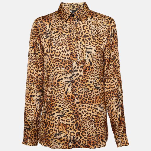 Leopard Print Satin Shirt S - Just Cavalli - Modalova